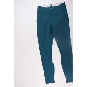 Fabletics Womens Leggings Oasis High Waisted Pocket Teal Solid M Excellent
